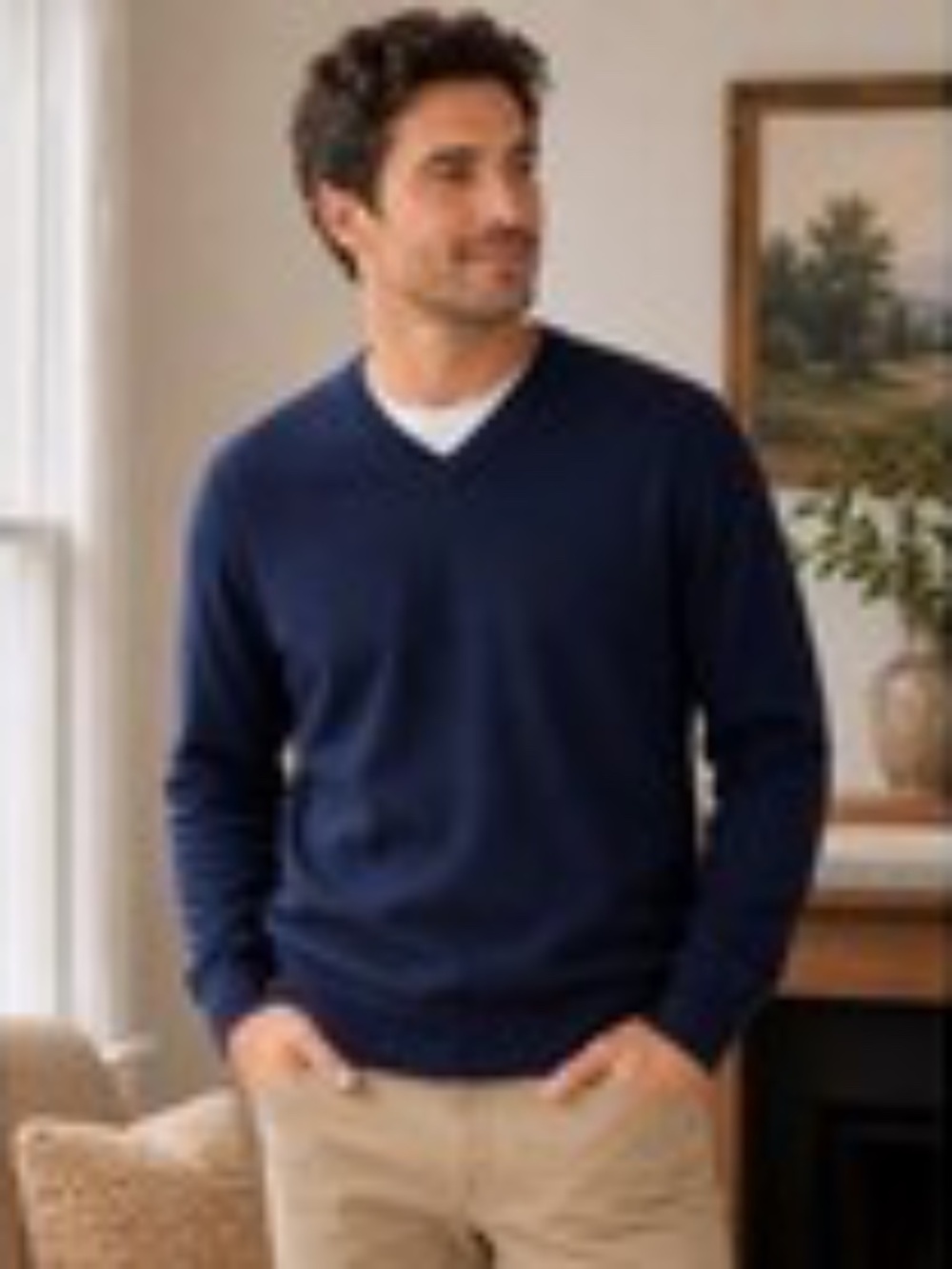 New with tags navy blue v-neck sweater by Gap size x-large